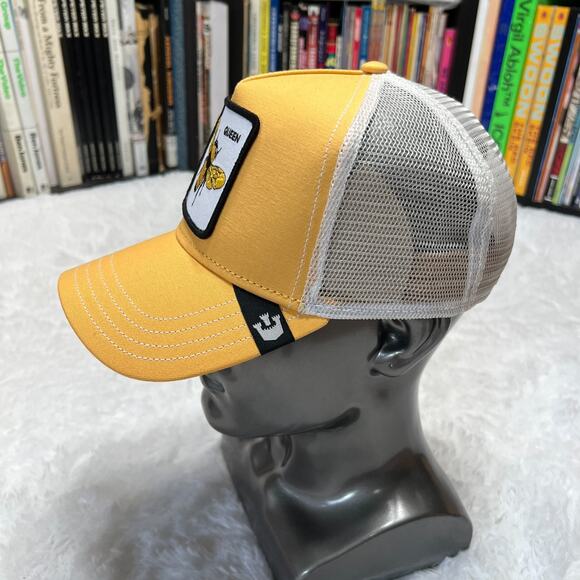 GOORIN BROS THE QUEEN BEE YELLOW HAT / TRUCKER HAT THE FARM - Picture 2 of 5